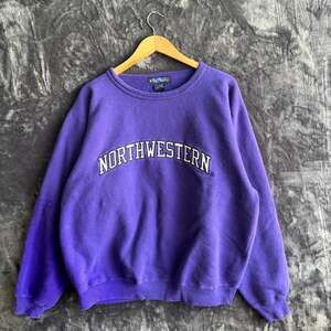Westhall Northwestern Spellout Crewneck Sweatshirt Purple Made In Canada Size L
